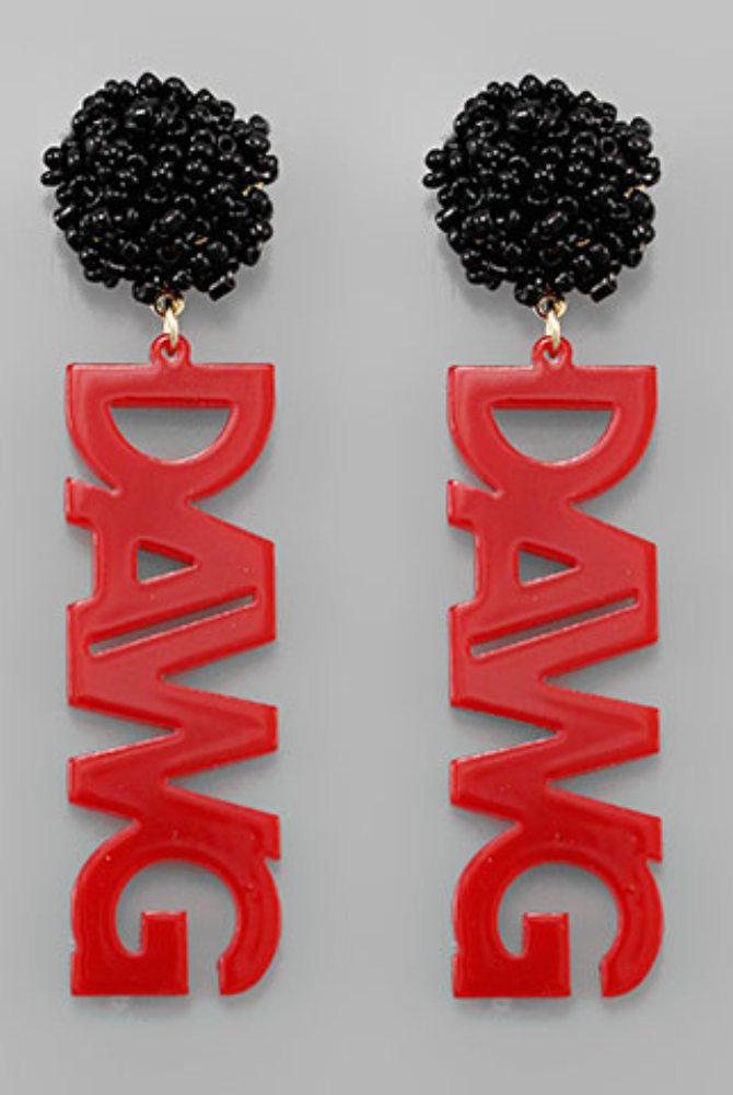 Dawg & Pompom Earrings