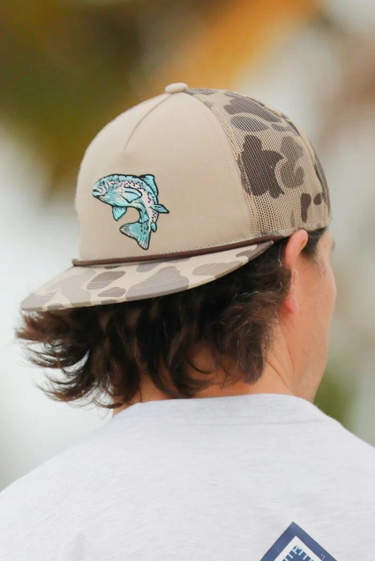 Burlebo Retro Camo Trout Cap