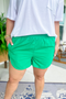 On The Go Athletic Shorts in Kelly Green