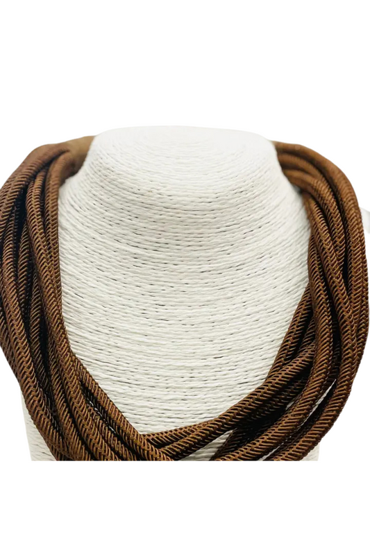 Lilly Slub Rope Necklace in Espresso