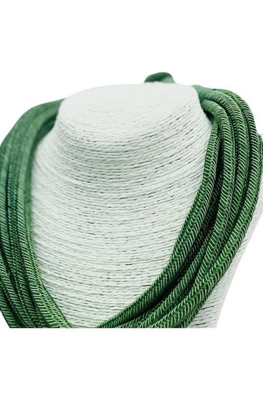 Lilly Slub Rope Necklace in Sage Green