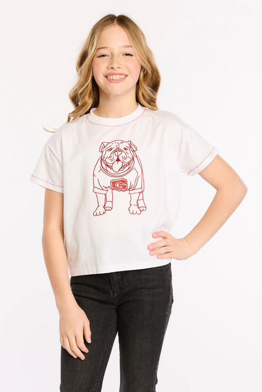 The Georgia Embroidered Girls Tee