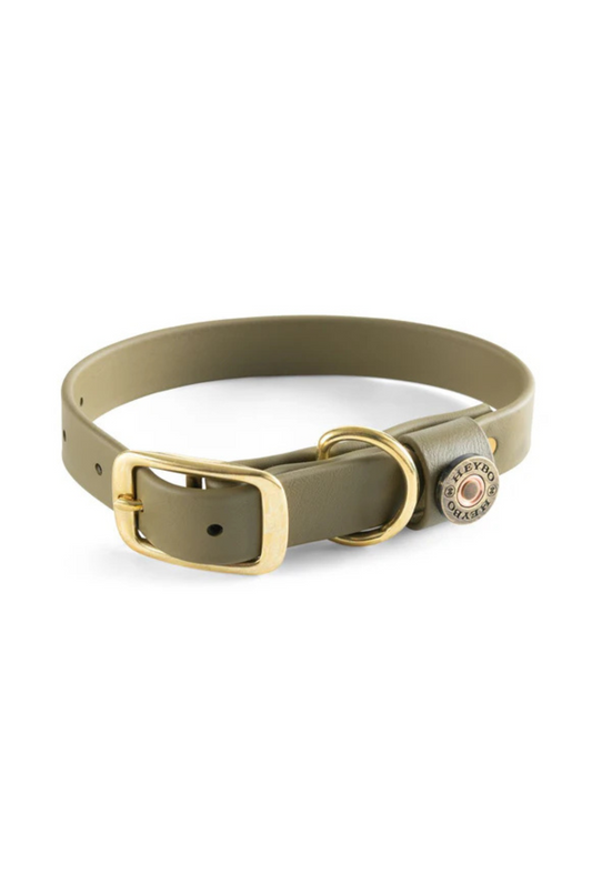 Heybo Biothane Dog Collar in Olive