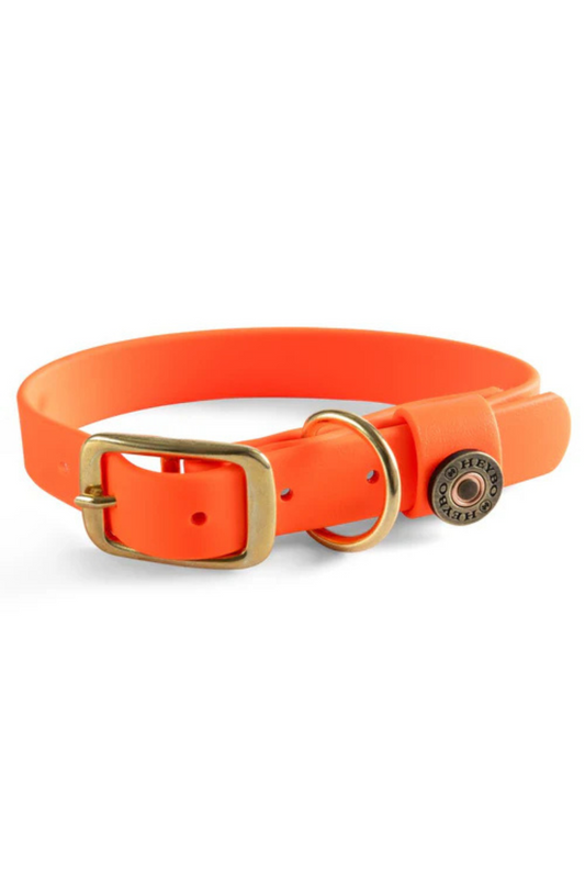 Heybo Biothane Dog Collar in Blaze Orange