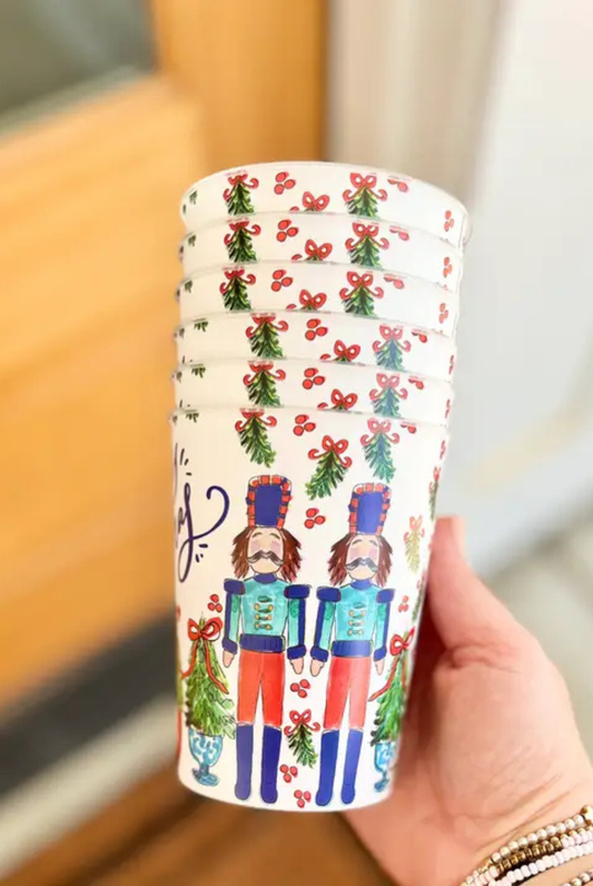 Blue Nutcracker Reusable Party Cups-Set of 6