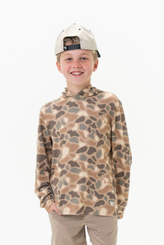 Burlebo Youth Performance Hoodie in Pintail Camo
