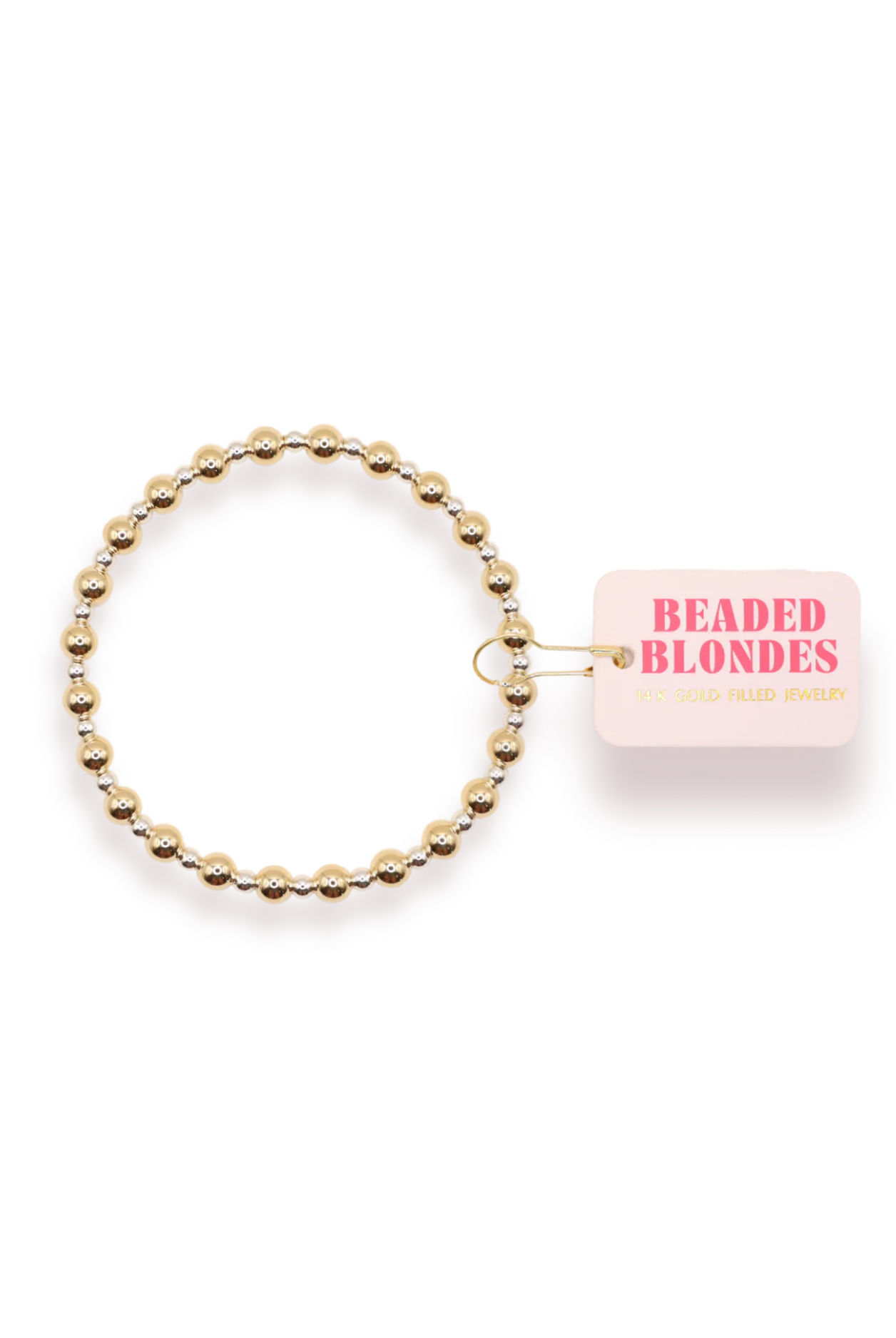 Beaded Blondes Katy Bracelet in Gold with Silver