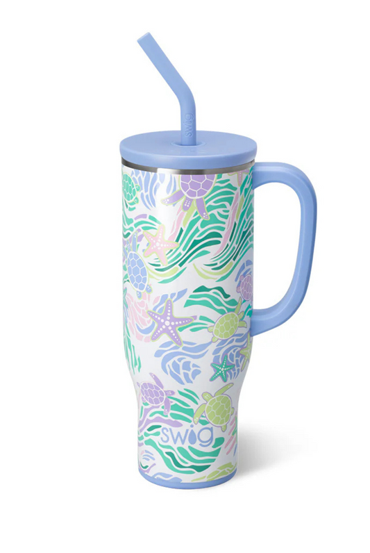 Swig Mega Mug 30oz in Sea Swirl