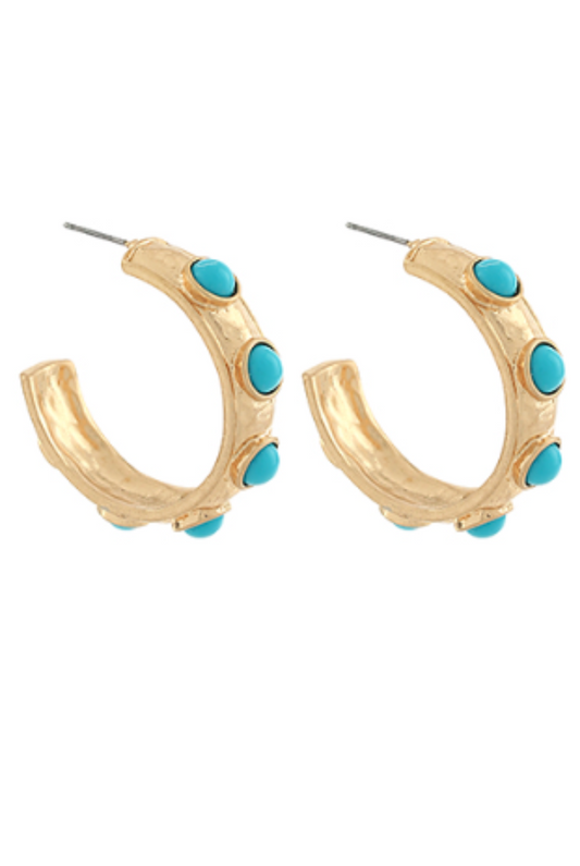 Classy Moment Hoops in Turquoise