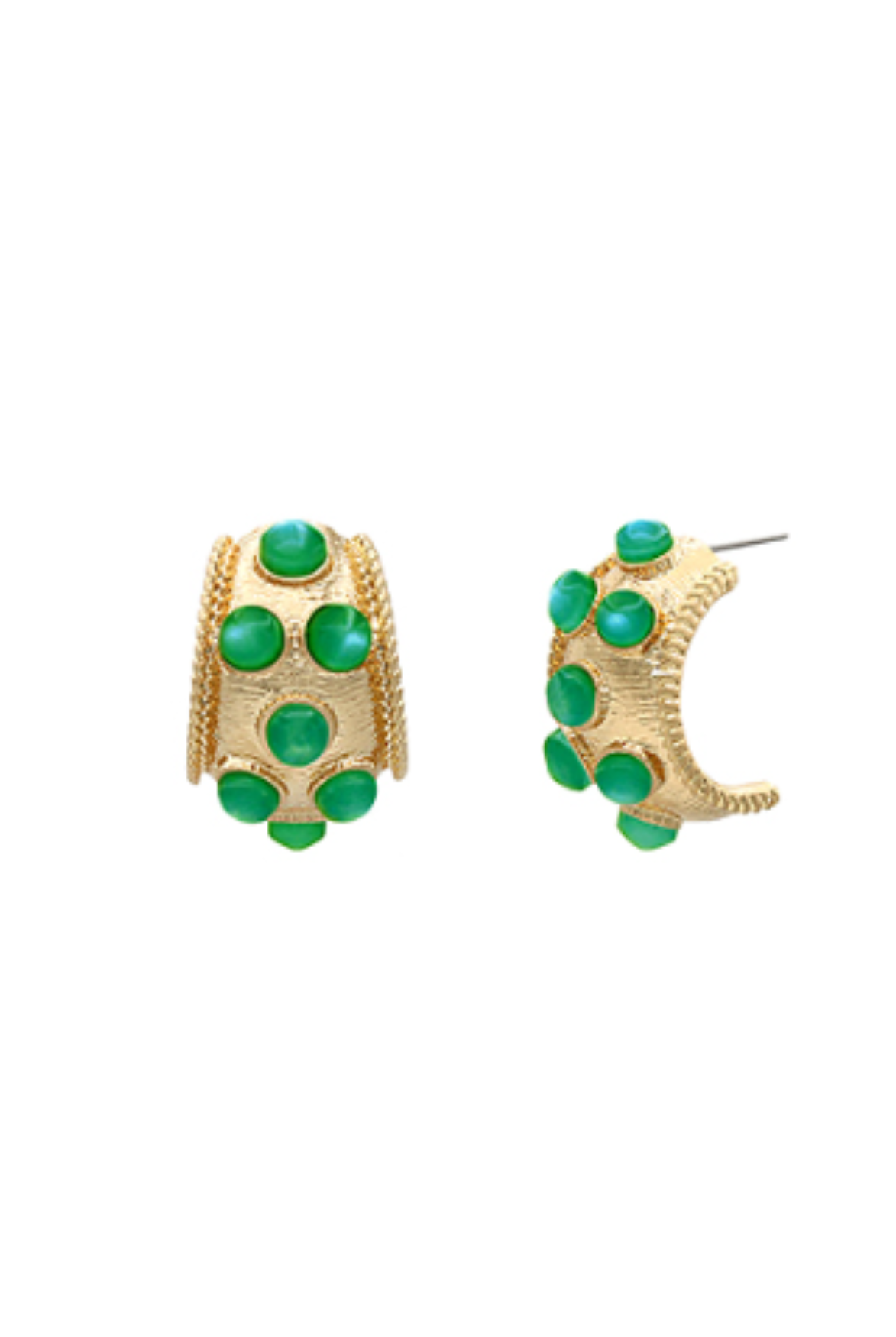 Pop of Color Hoops in Light Green