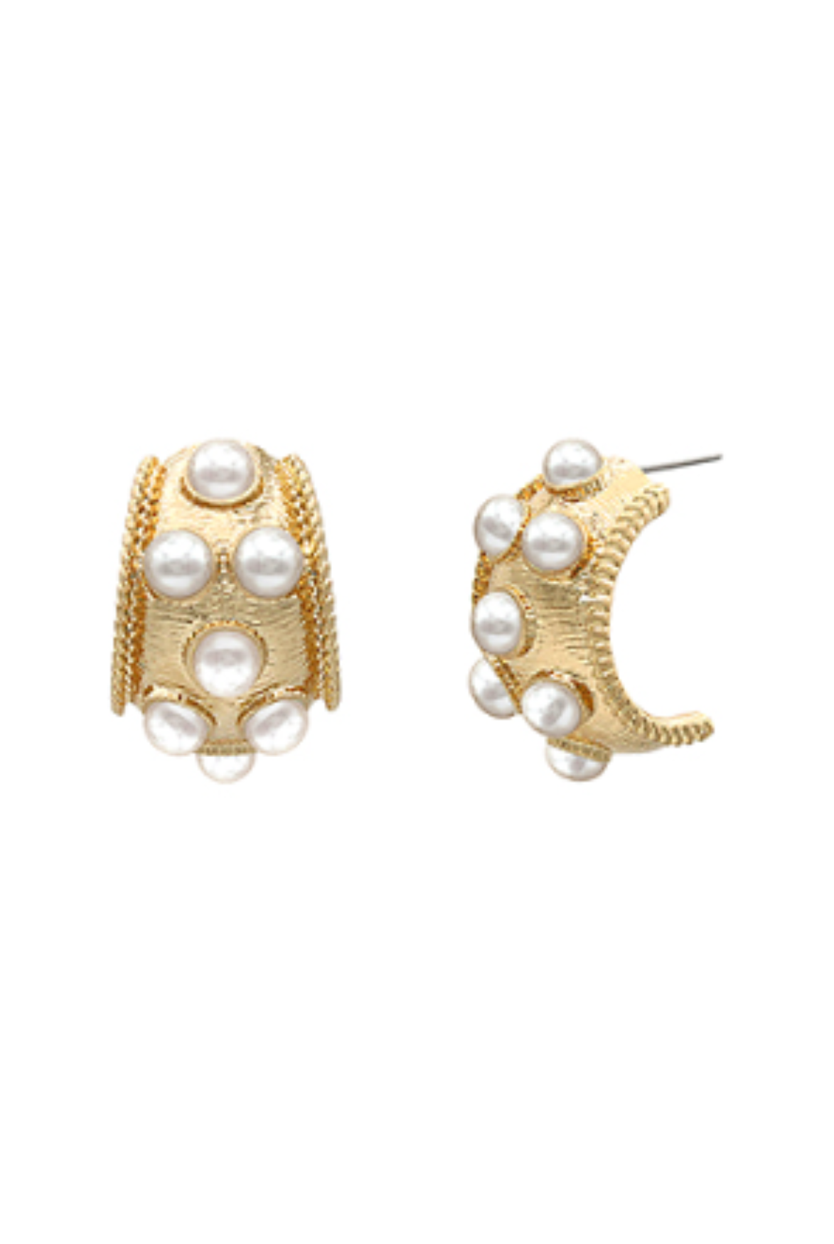 Pop of Color Hoops in Pearl