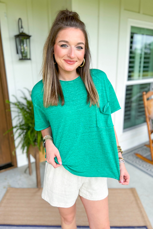 Better Than Basic Oversized Tee in Kelly Green