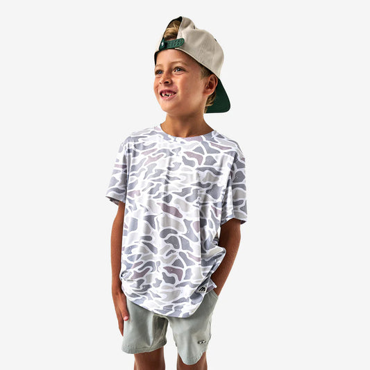 Burlebo | Youth Go To Tee in White Camo