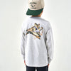Burlebo Youth Long Sleeve Tee - Pintail Triangle Duck in Ash Grey