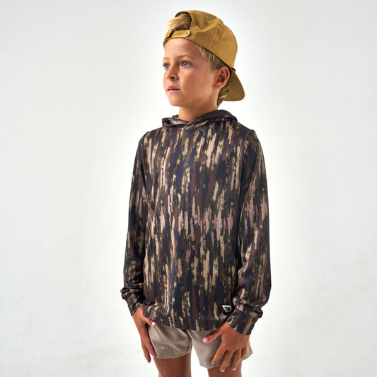 Burlebo Youth Performance Hoodie in Midland Camo