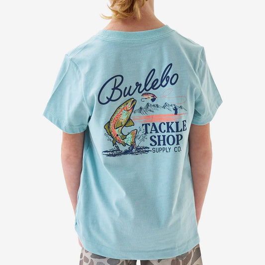 Burlebo | Youth Tackle Shop T-Shirt in Sky Blue