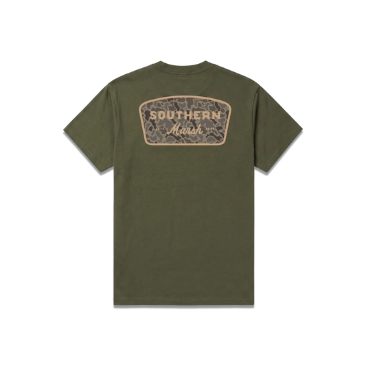 Southern Marsh | Youth Branding - Retro Camo T-Shirt in Dark Olive