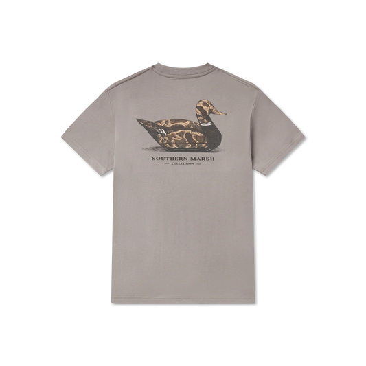 Southern Marsh | Youth Vintage Duck Decoy - Camo T-Shirt in Dark Gray