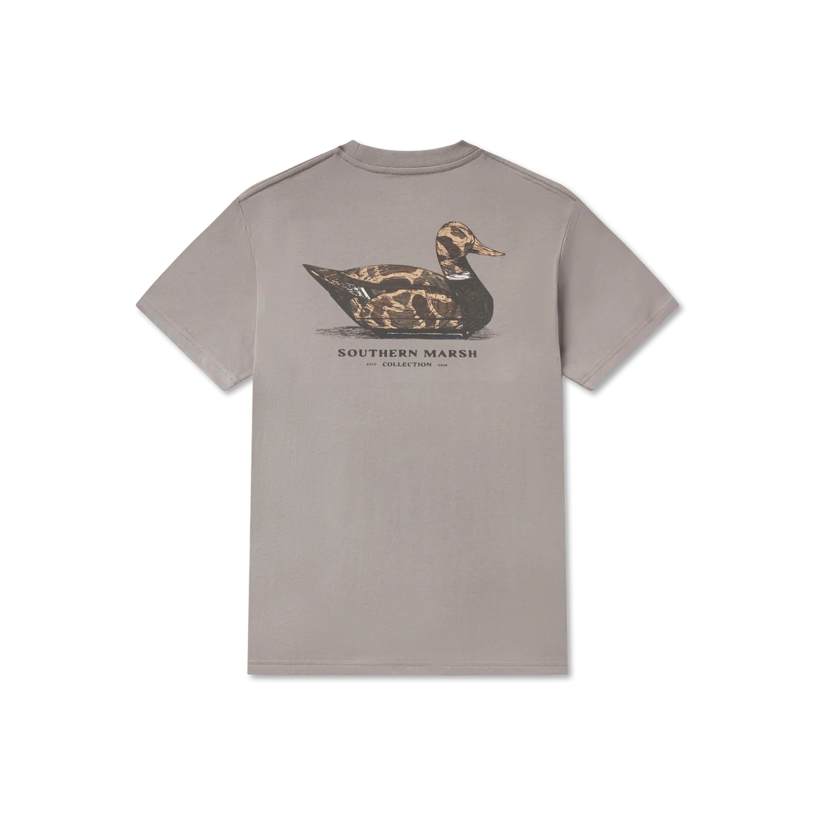 Southern Marsh | Youth Vintage Duck Decoy - Camo T-Shirt in Dark Gray