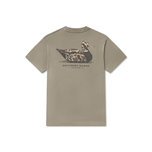 Southern Marsh | Youth Vintage Duck Decoy - Camo T-Shirt in Stonewall Olive