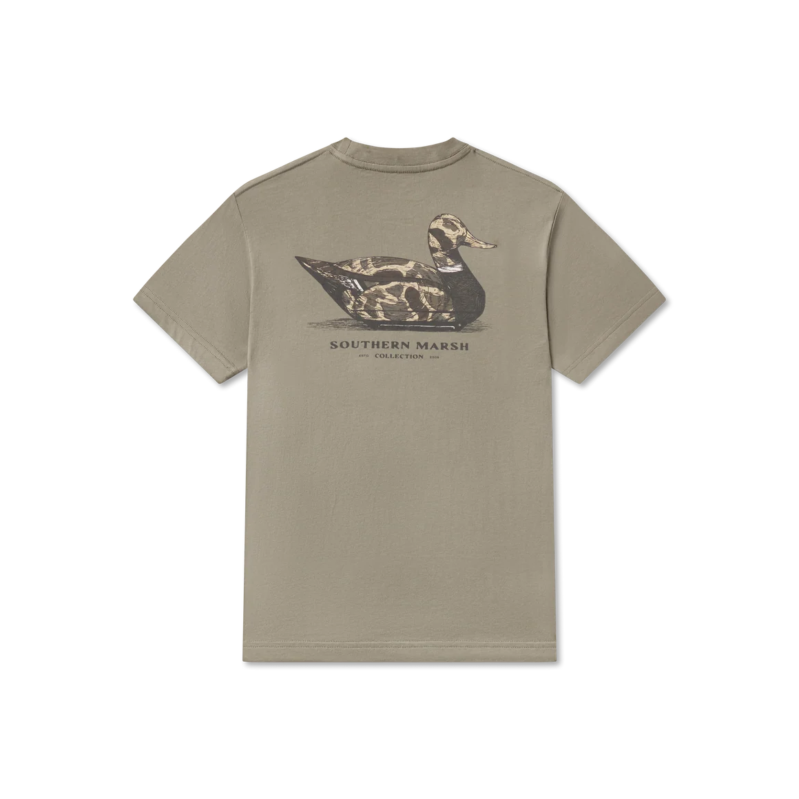 Southern Marsh | Youth Vintage Duck Decoy - Camo T-Shirt in Stonewall Olive