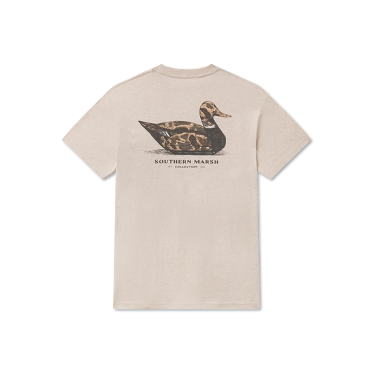 Southern Marsh | Youth Vintage Duck Decoy - Camo T-Shirt in Washed Oatmeal