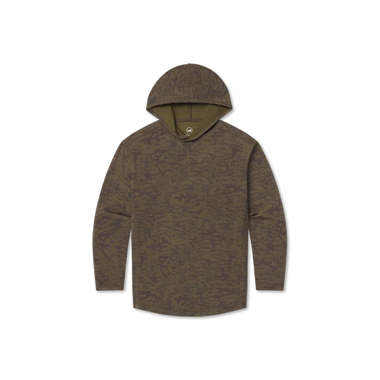 Southern Marsh | Youth Birkdale MarshLUX Performance Hoodie in Burnt Taupe & Stone Brown