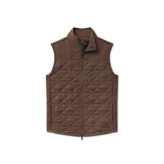 Southern Marsh | Youth Lawrence Quilted Vest in Stone Brown