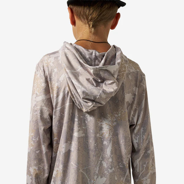 Burlebo | Youth Performance Hoodie in Drifter Camo