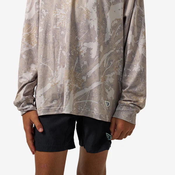 Burlebo | Youth Performance Hoodie in Drifter Camo