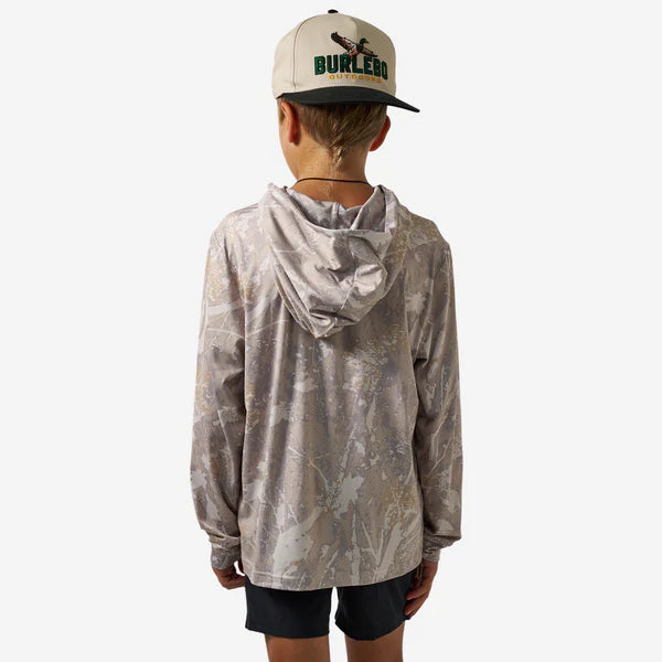 Burlebo | Youth Performance Hoodie in Drifter Camo