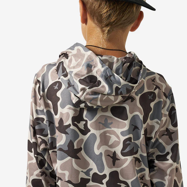 Burlebo | Youth Performance Hoodie in Mayhem Camo