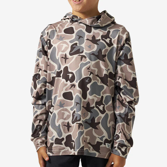 Burlebo | Youth Performance Hoodie in Mayhem Camo