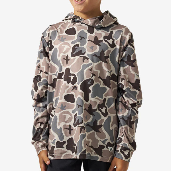 Burlebo | Youth Performance Hoodie in Mayhem Camo