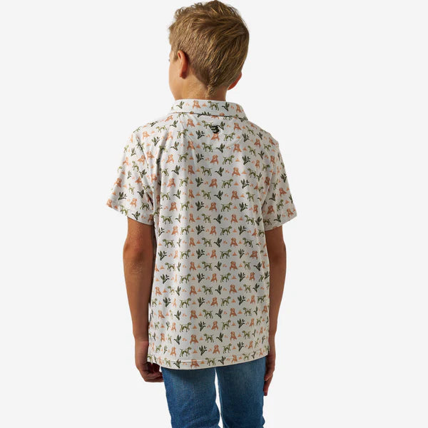Burlebo | Youth Performance Polo in Mallard Duck Dog