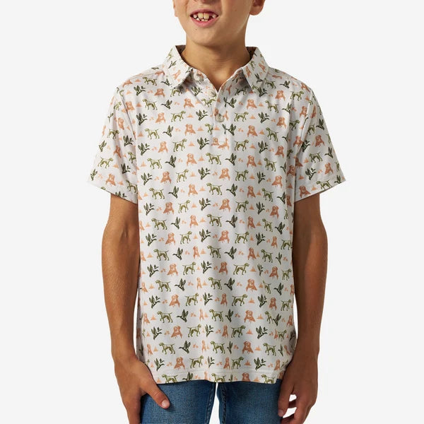 Burlebo | Youth Performance Polo in Mallard Duck Dog