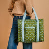 The Darling Effect | The Everyday Quilted Tote Bag in Everbloom Forest Green