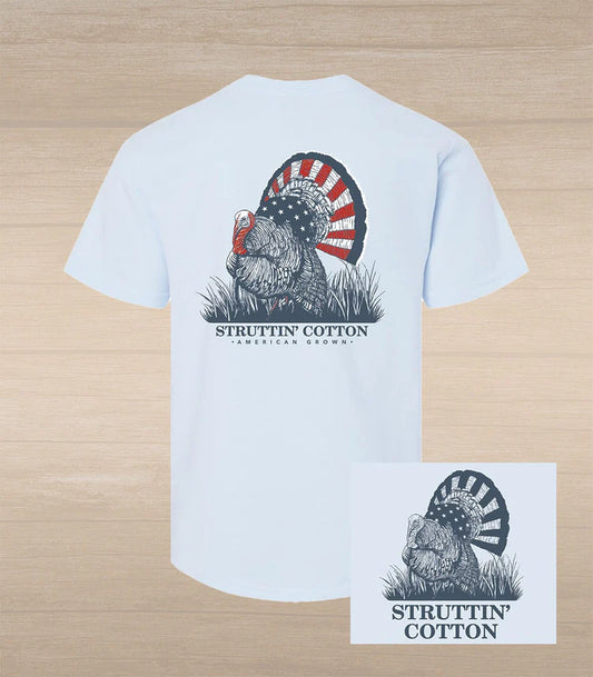 Struttin Cotton | Youth Tom America T-Shirt in Soothing Blue