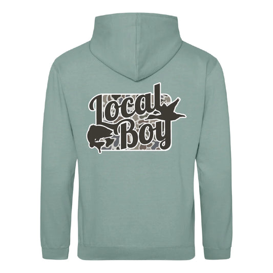 Local Boy Youth Brushwood Hoodie - Open Season in Dusty Green