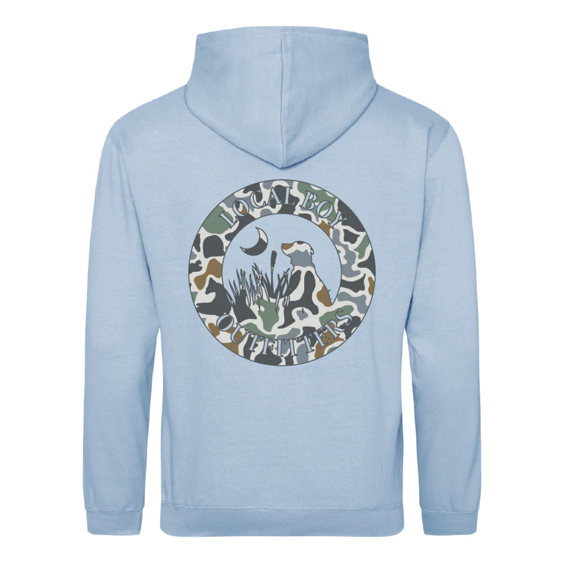 Local Boy Youth Retro Patch FC Brushwood Hoodie - Original Localflage Bluff in Sky Blue
