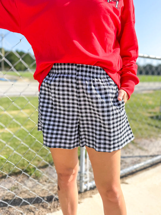 Adrienne | Faye Shorts in Black Gingham