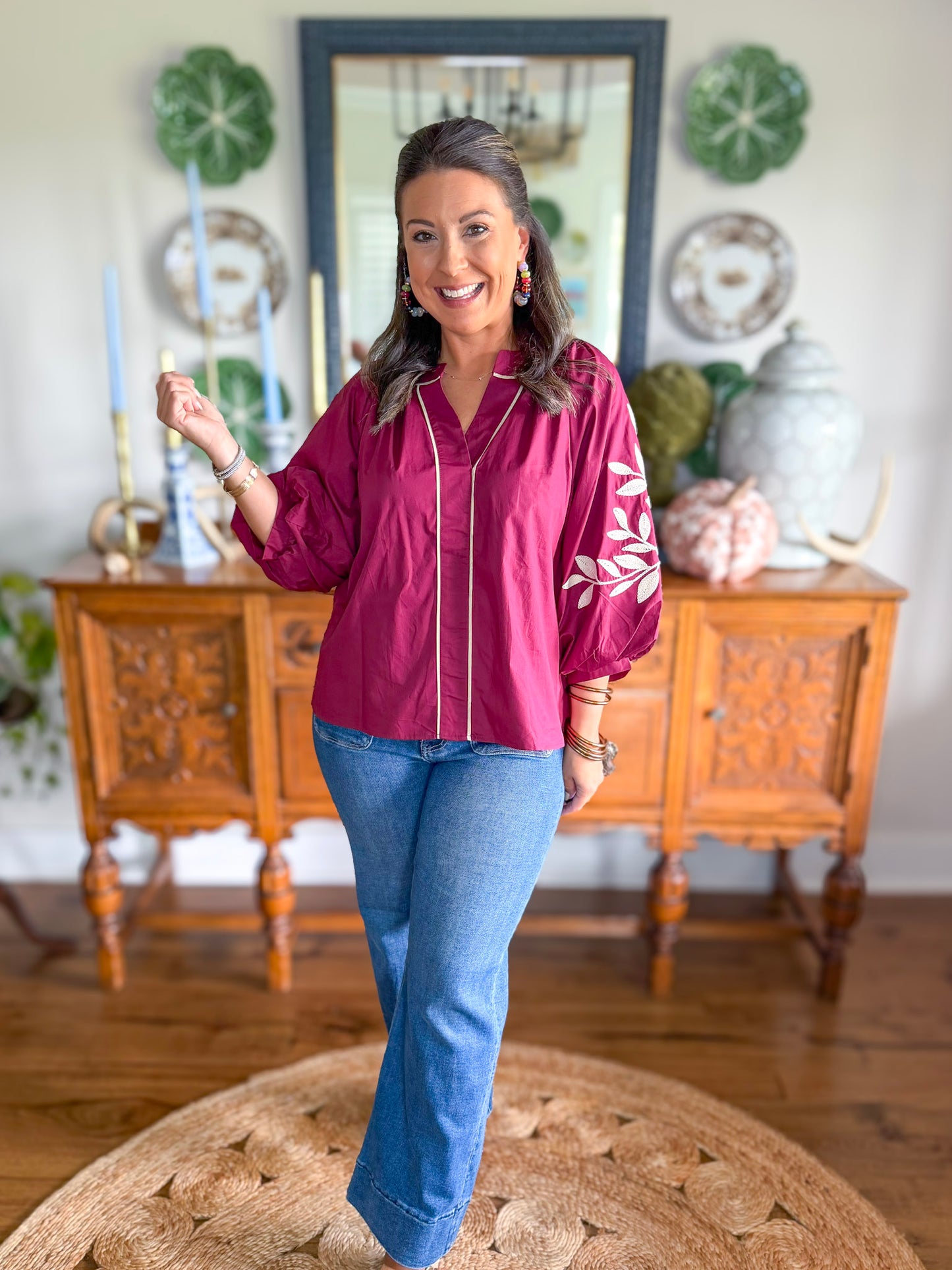 Burgundy Vine Blouse