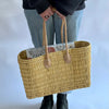 Simple Long Handled Straw Tote - Medium