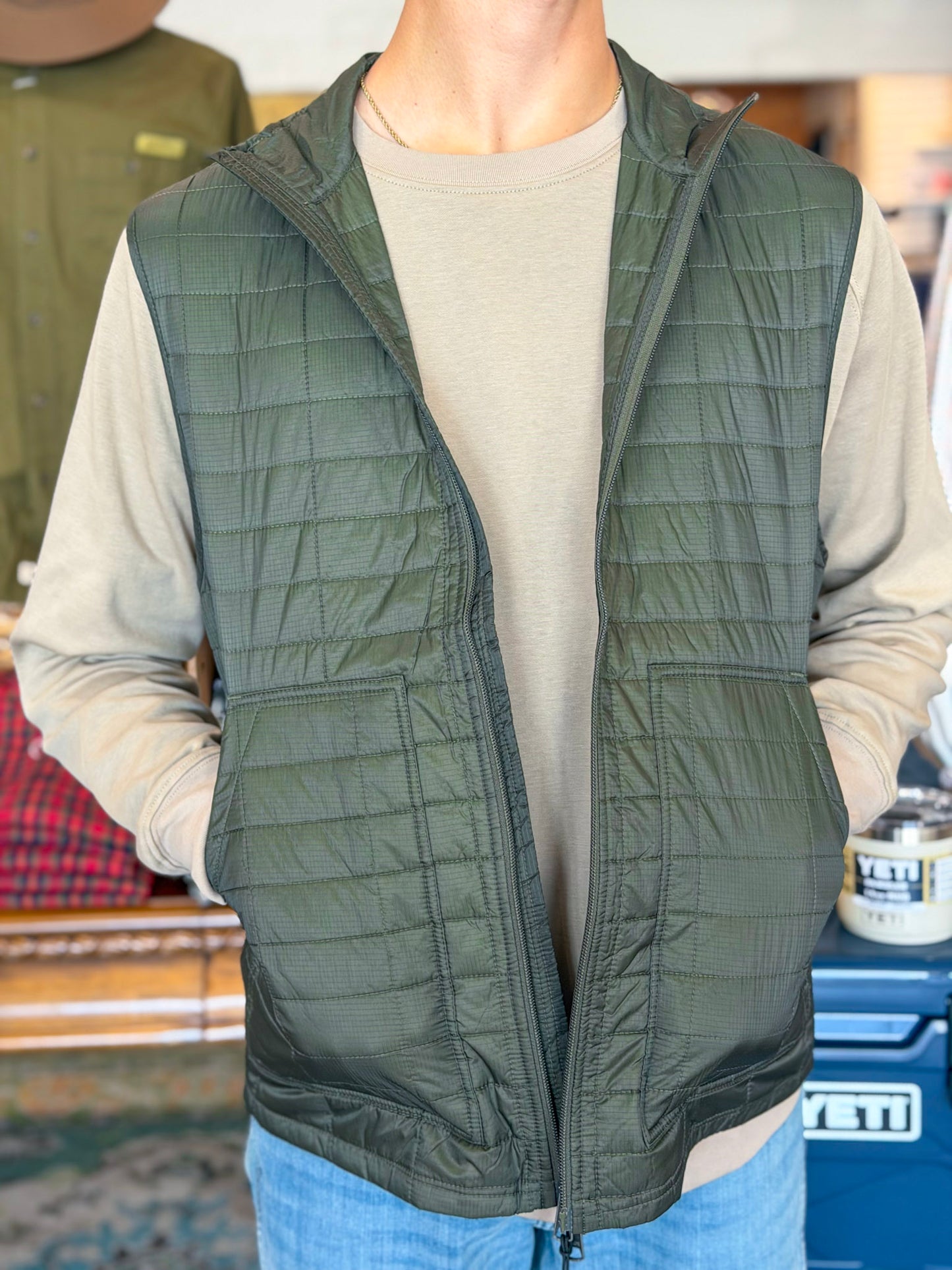 Southern Marsh | FIELDTEC Quilted Performance Vest in Stonewall Olive