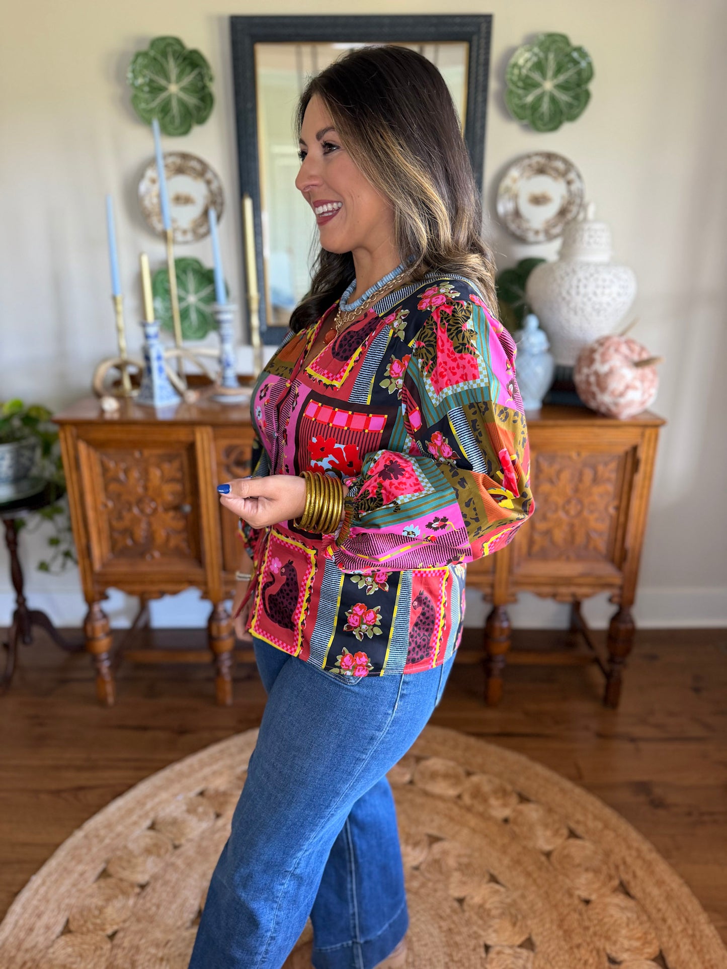 Crosby | Nellie Blouse in Vintage Vingette
