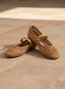 Susan Woven Mary Jane Flat in Camel