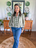 Olive Grove Stripe Blouse