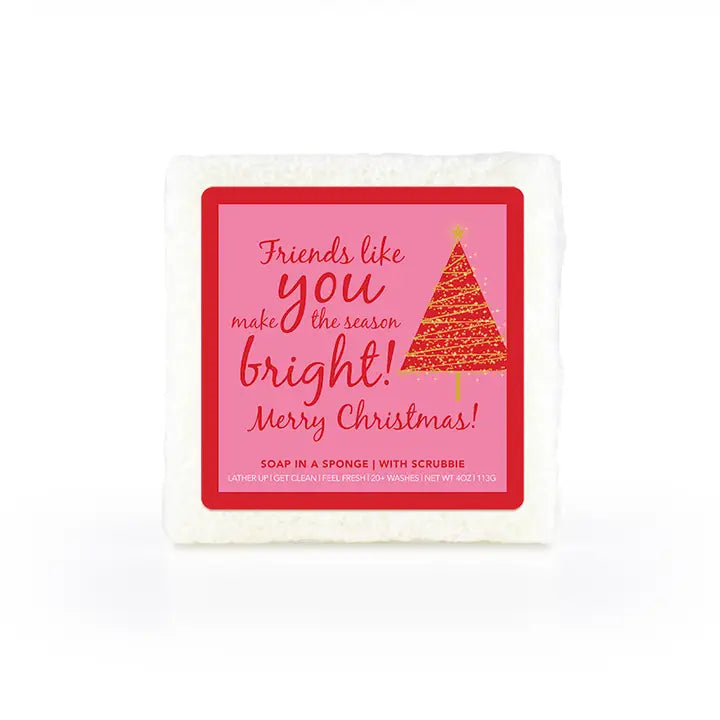 Caren Friends Like You Make the Season Bright Soap Square Sponge