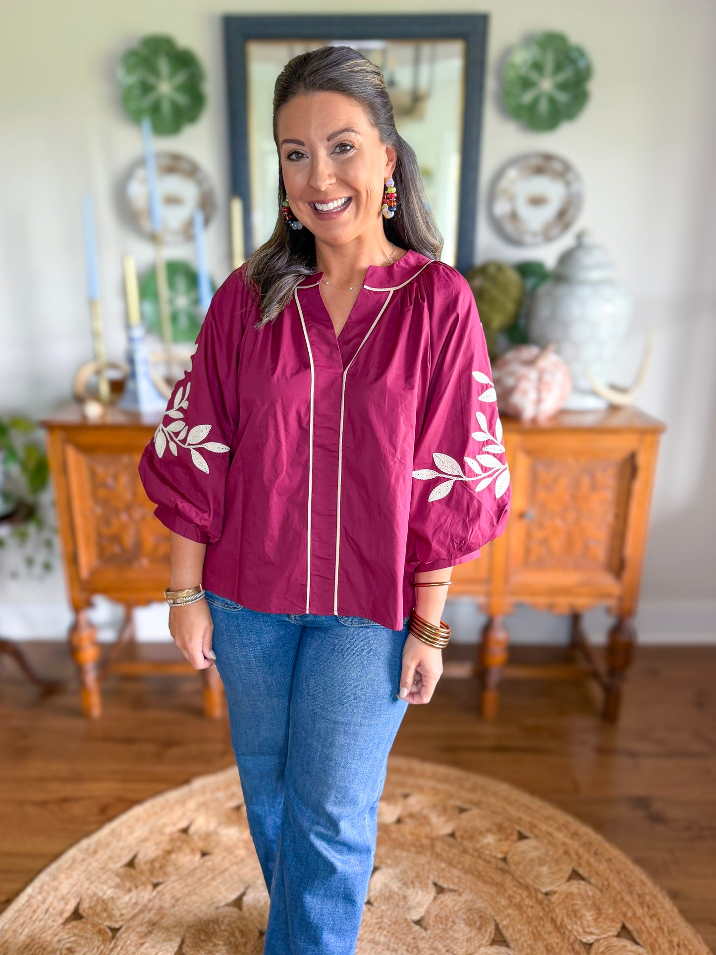 Burgundy Vine Blouse
