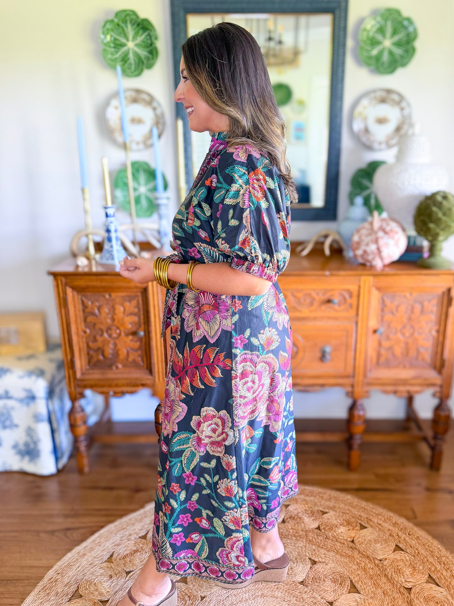 Delilah Floral Midi Dress